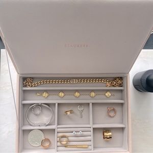 DESIGNER JEWELRY BOX W/ROSE GOLD HARDWARE